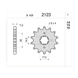 KIT Trasmissione DID - PIGNONE 14 - CORONA 44 - CATENA 428-D 122 MAGLIE - MODIFICA RAPPORTI -2 CORONA - KAWASAKI  KLX 125 D-Tracker (2010-2012)