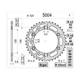 KIT TRASMISSIONE DID - PIGNONE 13 - CORONA 51 - CATENA 520-ERT - 116 MAGLIE RAPPORTI MODIFICATI +2 CORONA per SUZUKI RM-Z 250 L0 L1 L2 2010-2012