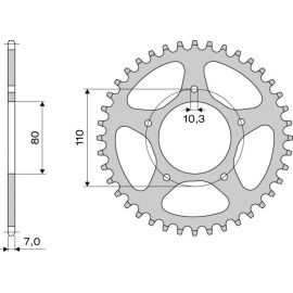 KIT TRASMISSIONE DID PIGNONE 16 CORONA 44 CATENA 525-VX MAGLIE 120 HONDA VT 600 C SHADOW (94/00)