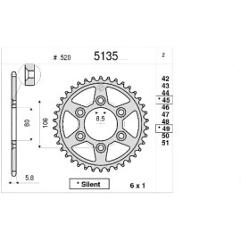 KIT TRASMISSIONE ORIGINALE DID - PIGNONE 15 - CORONA 49 MAGLIE 116 - CATENA 520-DZ2 - APRILIA  125 RX 16CV  (08-09)