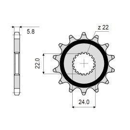 PIGNONE IN ACCIAIO CEMENTATO DA 15 DENTI PASSO 520 APRILIA RS 125  (1992-2011)