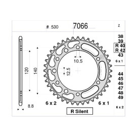 KIT TRASMISSIONE ORIGINALE DID - PIGNONE 16 - CORONA 48 MAGLIE 112 - CATENA 50-VX - KAWASAKI ZZR 600 (ZX600E1-12) (1993-2004)