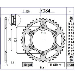 Kit GP Racing DID Passo 520, Pignone 14, Corona 38 Denti, CATENA DID 520-ERV3 G&G 106 MAGLIE RAPPORTI MODIFICATI -1 DI PIGNONE per DUCATI MONSTER 620 - DARK - Single Disc (1A Serie) (2005) - MONSTER 620 - DARK (2A serie) (2005-2006)