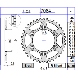 Kit GP Racing DID Passo 520, Pignone 15, Corona 46 Denti, CATENA DID 520-ERV3 G&G 106 MAGLIE per DUCATI MONSTER 620 5V (2002-2004)