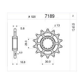 Kit GP Racing DID Passo 520, Pignone 16, Corona 45 Denti, CATENA DID 520-ERV3 G&G 116 MAGLIE per HONDA CB 900 F HORNET (Ratio - 2) (2002-2006)