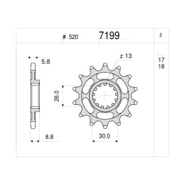 KIT TRASMISSIONE DID PIGNONE 18 CORONA 45 CATENA 520 ERV3 TRIUMPH THRUXTON (2005-2010) MODIFICA + 2 DI CORONA