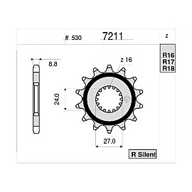 KIT TRASMISSIONE DID PIGNONE 18 CORONA 45 CATENA 50-ZVMX MODIFICA RAPPORTI +2 CORONA 120 MAGLIE SUZUKI GSX 1340 B-KING (2008-2012) - GSX-R 1340 Hayabusa (2008-2014)