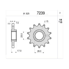 KIT TRASMISSIONE DID PIGNONE 15 CORONA 41 CATENA 525-ZVMX MODIFICA RAPPORTI +2 DI CORONA 106 MAGLIE DUCATI 1199 PANIGALE R (2013-2017) - 1199 PANIGALE - S - ABS (2012-2014) - 1299 PANIGALE - S - ABS (2015)