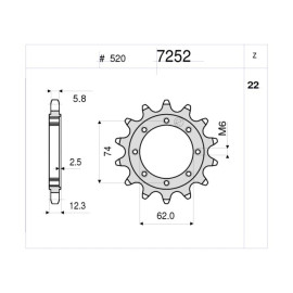 Kit GP Racing DID Passo 520, Pignone 22, Corona 47 Denti, CATENA DID 520 ERV3 G&G 102 MAGLIE per GILERA GP 800 - Centenario (2007-2011) - APRILIA SRV 850 - ABS ATC (2012)