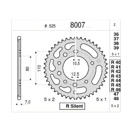 KIT TRASMISSIONE ORIGINALE DID - PIGNONE 18 - CORONA 46 MAGLIE 114 - CATENA 525-ZVMX - TRIUMPH TIGER 955i Ruote a raggi - #525 (2000-2004)