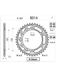 KIT TRASMISSIONE DID PIGNONE 15 CORONA 44 CATENA 525-VX MODIFICA RAPPORTI  - 1 PIGNONE 114 MAGLIE YAMAHA TDM 850 (1991/1995)