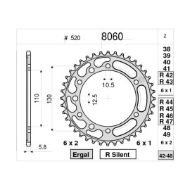 Kit GP Racing DID Passo 520, Pignone 17, Corona 45 Denti, Catena  520 ERV3 G&G 118 MAGLIE per SUZUKI GSX-R 750 Ratio-2 (2011-2014)
