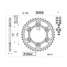 KIT TRASMISSIONE DID PIGNONE 15 CORONA 41 CATENA 525-ZVMX MODIFICA RAPPORTI +2  102 MAGLIE DUCATI 916 MONSTER S4 Foggy (2003) - GT 1000 (2007-2010) - GT 1000 TOURING (2009) - MONSTER 1000 - S (DS) (2003-2006) - SPORT 1000 - S (2007-2009)
