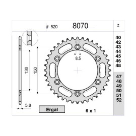 KIT TRASMISSIONE DID PIGNONE 12 CORONA 49 CATENA 520-DZ - 112 MAGLIE - RAPPORTI MODIFICATI -1 DI PIGNONE YAMAHA YZ 125 (2002-2004)