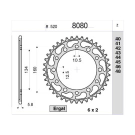 Kit GP Racing DID Passo 520, Pignone 16, Corona 48 Denti, CATENA DID 520-ERV3 G&G 110 MAGLIE per HONDA CBR 600 F SPORT (Ratio - 2) (2001-2003)