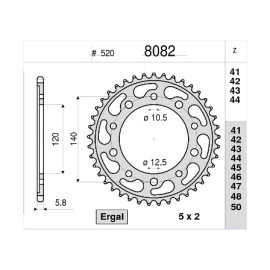 Kit GP Racing DID Passo 520, Pignone 16, Corona 47 Denti, CATENA DID 520-ERV3 G&G 114 MAGLIE per SUZUKI GSX-R 600 Anniversary (Ratio - 2) (2005) - GSX-R 600 (Ratio - 2) (2001-2005)
