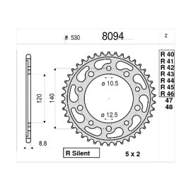 KIT TRASMISSIONE ORIGINALE DID - PIGNONE 19 - CORONA 44 MAGLIE 106 - CATENA 50-VX - TRIUMPH DAYTONA 955i (2001-2002)