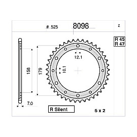 KIT TRASMISSIONE DID PIGNONE 16 CORONA 45 CATENA 525-ZVMX MODIFICA RAPPORTI -1 DI PIGNONE 112 MAGLIE APRILIA 1000 ETV CAPO NORD - ABS (2001-2007)