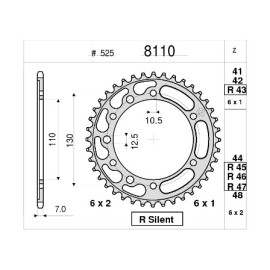 KIT TRASMISSIONE ORIGINALE DID - PIGNONE 17 - CORONA 44 - MAGLIE 116 - CATENA 525-ZVMX - SUZUKI GSX-S 1000 - F (2015)
