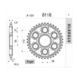 Kit GP Racing DID Passo 520, Pignone 15, Corona 40 Denti, CATENA DID 520-ERV3 G&G 108 MAGLIE per DUCATI MULTISTRADA 1200 - ABS - Touring (conv.#525) (2015-2016) - MULTISTRADA 1200 - ABS - Touring - S - Sport - Pikes Peak (conv.#525) (2010-2014)
