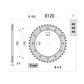 Kit GP Racing DID Passo 520, Pignone 18, Corona 43 Denti, CATENA DID 520-ERV3 G&G 108 MAGLIE per TRIUMPH SPEED TRIPLE 885 T509 (1997-1998) - DAYTONA 955 T595 (1997-1999) - SPEED TRIPLE 955i (1999-2001) - SPRINT 955 ST (1999-2004) -  SPEED TRIPLE 1050