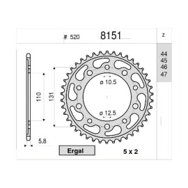 Kit GP Racing DID Passo 520, Pignone 17, Corona 45 Denti, Catena  520 ERV3 G&G 120 MAGLIE per BMWS 1000 R (2014) - S 1000 RR (2015)