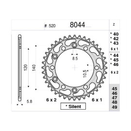 KIT TRASMISSIONE DID - PIGNONE 15 - CORONA 37 - CATENA DID 520 VX2 G&B 104 MAGLIE - per KAWASAKI W 800 (EJ800)  (2011-2014)