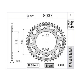 KIT TRASMISSIONE DID - Kit Professional per HONDA NC 750 DCT S - X (2014)