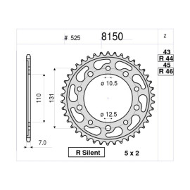 Kit Trasmissione DID Pignone da 16 denti Corona da 45 denti Catena 525 ZVMX MAGLIE 120 per BMW S 1000 R (2014)