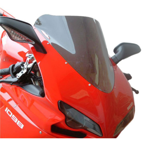 Cupolino Plexiglass POWERBRONZE AIRFLOW DOPPIA BOMBATURA FUME' CHIARO per DUCATI 848 / 1098 / 1198