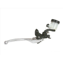 POMPA FRENO SPORT ASSIALE 19 mm - completa di serbatoio olio, staffa supporto serbatoio, switch stop, leva regolabile, bracciale porta specchietto filettato.