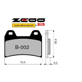 Pastiglie Freno ZCOO B002 mescola standard versione EX (1 coppia)