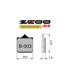 Pastiglie Freno ZCOO B003 mescola endurance versione EX-C (1 coppia)