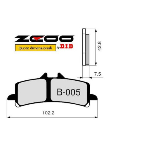 Pastiglie Freno ZCOO B005 mescola endurance versione EX-C (1 coppia)