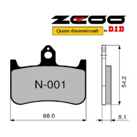 Pastiglie Freno ZCOO N001 mescola endurance versione EX-C (1 coppia)