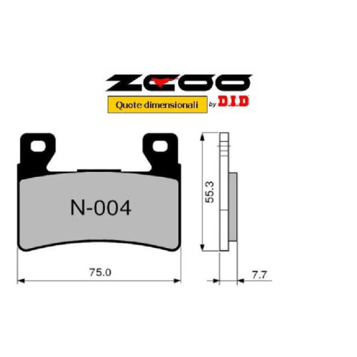 Pastiglie Freno ZCOO N004 mescola endurance versione EX-C (1 coppia)