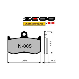 Pastiglie Freno ZCOO N005 mescola endurance versione EX-C (1 coppia)