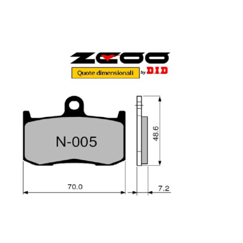 Pastiglie Freno ZCOO N005 mescola endurance versione EX-C (1 coppia)
