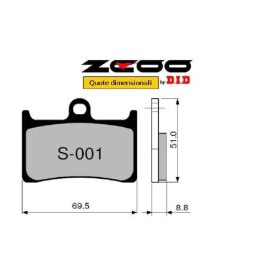 Pastiglie Freno ZCOO S001 mescola standard versione EX (1 coppia)