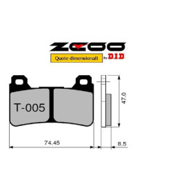 Pastiglie Freno ZCOO T005 mescola endurance versione EX-C (1 coppia)
