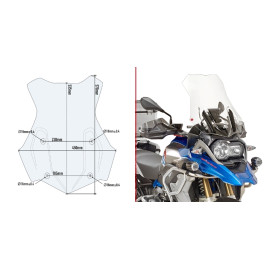 Cupolino specifico trasparente 53,5 x 45 cm (H x L) per BMW R 1250 GS (2019>)