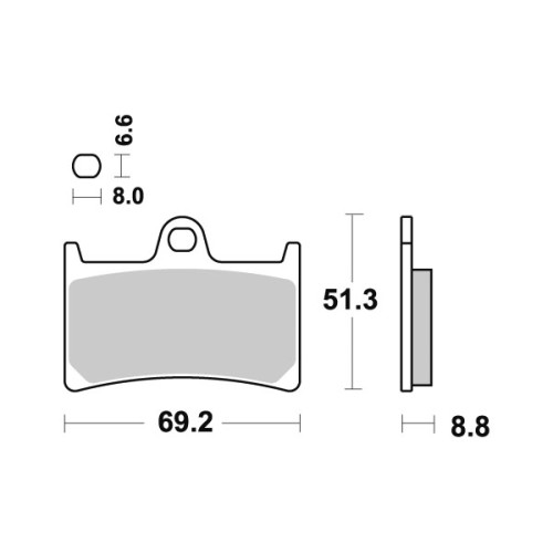 Pastiglie freno SBS Anteriore Sinterizzate (1 coppia per 1 disco), YAMAHA T-MAX 500 (2008-2012)