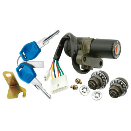 Kit serrature completo 1° equipaggiamento per DERBI Senda Black Edition 50 (03), Senda R 50 (00-01), Senda R DRD 50 (02), Senda SM 50 (00-01), Senda SM DRD 50 (02)