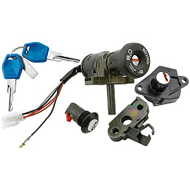 Kit serrature completo per MALAGUTI F15 Firefox 50 (96-98), F15 Firefox AC/LC 50 (05-06), F15 Firefox Euro2 50 (02-03), F15 Firefox Rst Euro2 2.3 50 (03-04), F15 Firefox Twin Disks & Special 50 (98-99), F15 Firefox Twin Disks Digit Kat 50 (98-00)