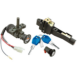 Kit serrature completo per MALAGUTI F12 AC/LC Rst Euro2 50 (06), F12 Phantom 50 (94-98), F12 Phantom Euro1 50 (99-00), F12 Phantom LC 50 (94-00), F12 Phantom LC Rst 50 (01-04), F12 Phantom LC Twin Disks 50 (98), F12 Phantom Rst Euro1 50 (01-02)