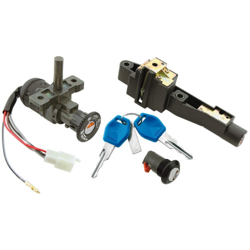 Kit serrature completo per MALAGUTI F12 AC/LC Rst Euro2 50 (06), F12 Phantom 50 (94-98), F12 Phantom Euro1 50 (99-00), F12 Phantom LC 50 (94-00), F12 Phantom LC Rst 50 (01-04), F12 Phantom LC Twin Disks 50 (98), F12 Phantom Rst Euro1 50 (01-02)