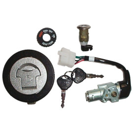 Kit serrature completo 1° equipaggiamento per KYMCO Dink 125 (97-98), Dink Classic 125 (02-03), Dink LX 125 (98-00), Dink 150 (97-98), Dink Classic 150 (02-03), Dink LX 150 (98-00), Dink Classic 200 (04)