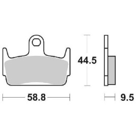 PASTIGLIE FRENO POSTERIORE SBS 129 HF (ORGANICA) per KYMCO HEROISM 150 (1995-2000)