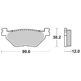 Pastiglie Freno SBS Posteriore SINTERIZZATA per YAMAHA T-MAX 500 / 530