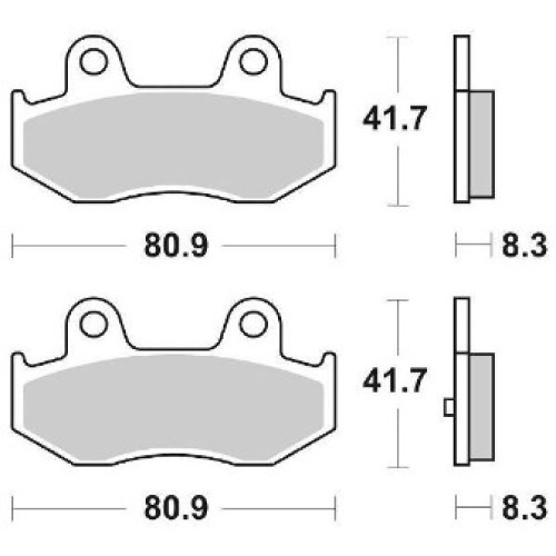 PASTIGLIE FRENO POSTERIORE SBS SINTERIZZATE per  SUZUKI AN BURGMAN 250 / 400 (2003-2006)